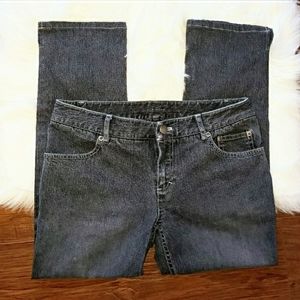 Elie Tahari Dark Wash Black Skinny Jeans